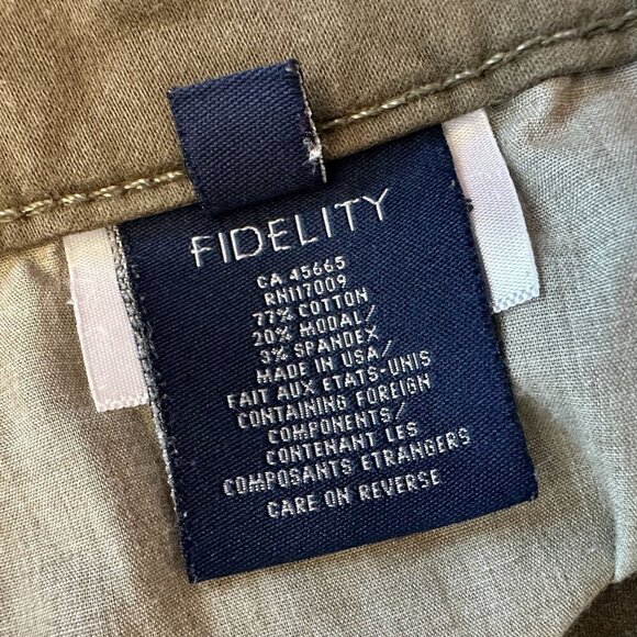 Fidelity Denim Havana Twill Green Straight Leg Denim Jeans Mens 40 - Picture 10 of 12